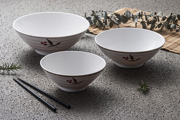 Wholesale Round 32oz 8" Plastic Noodle Bowls Melamine Ramen Bowls