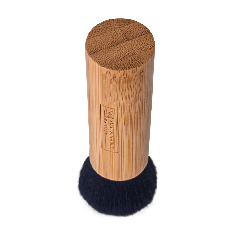 Multifunctional Bamboo Single Vegan Cruelty Free Fox Real Natural Fur Purple Docolor Face Make up Makeup Brush Set Goat Hair