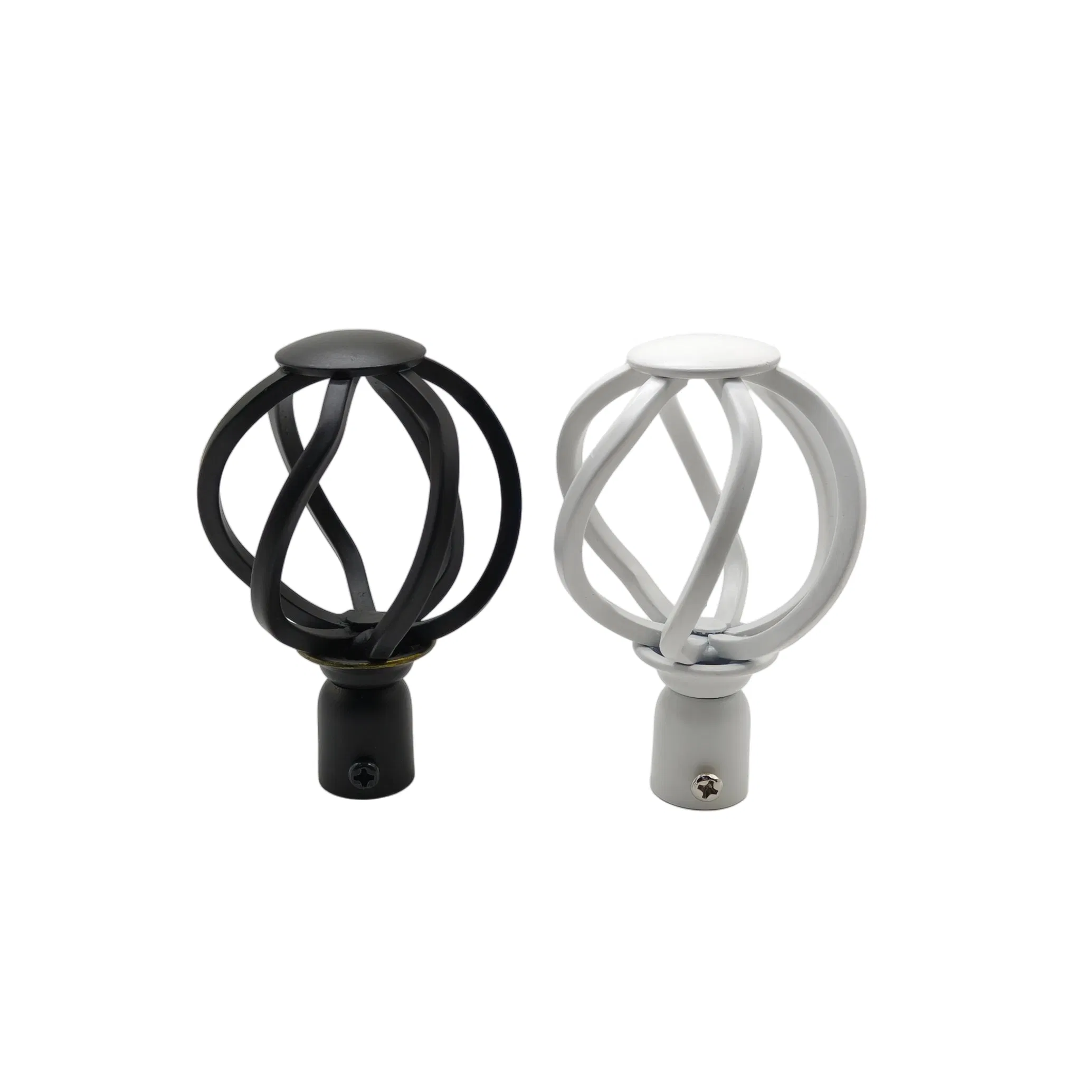 60mm Black Curtain Rod Finial Top Quality