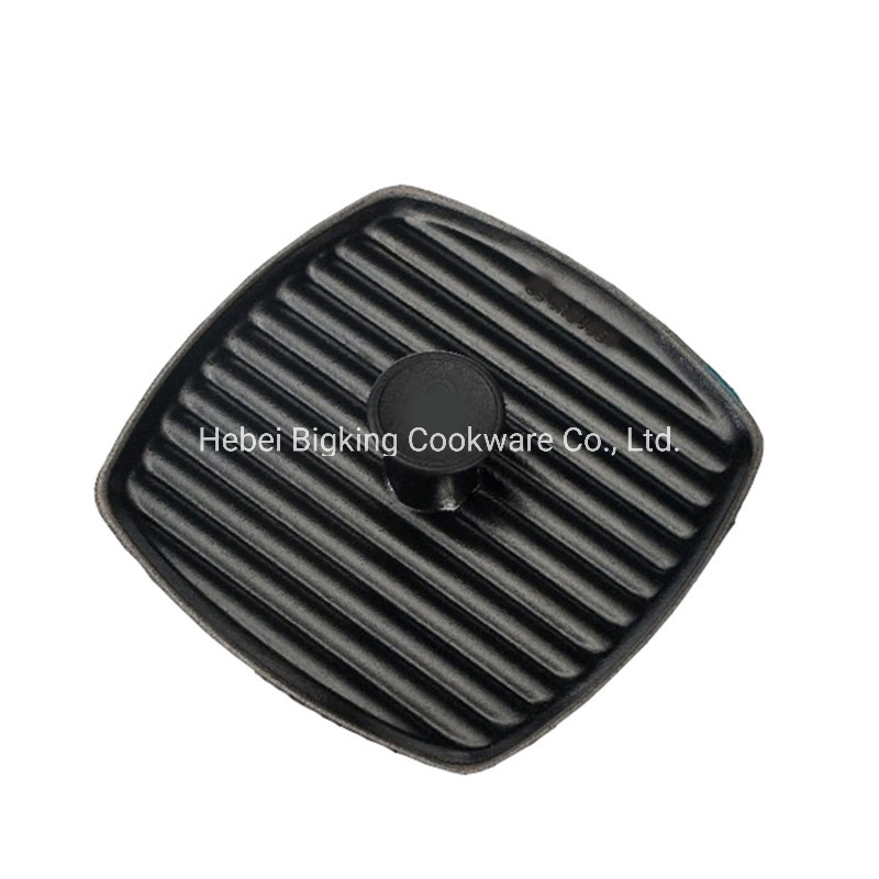 Hot Sale Square Enamel Cast Iron Bacon Press