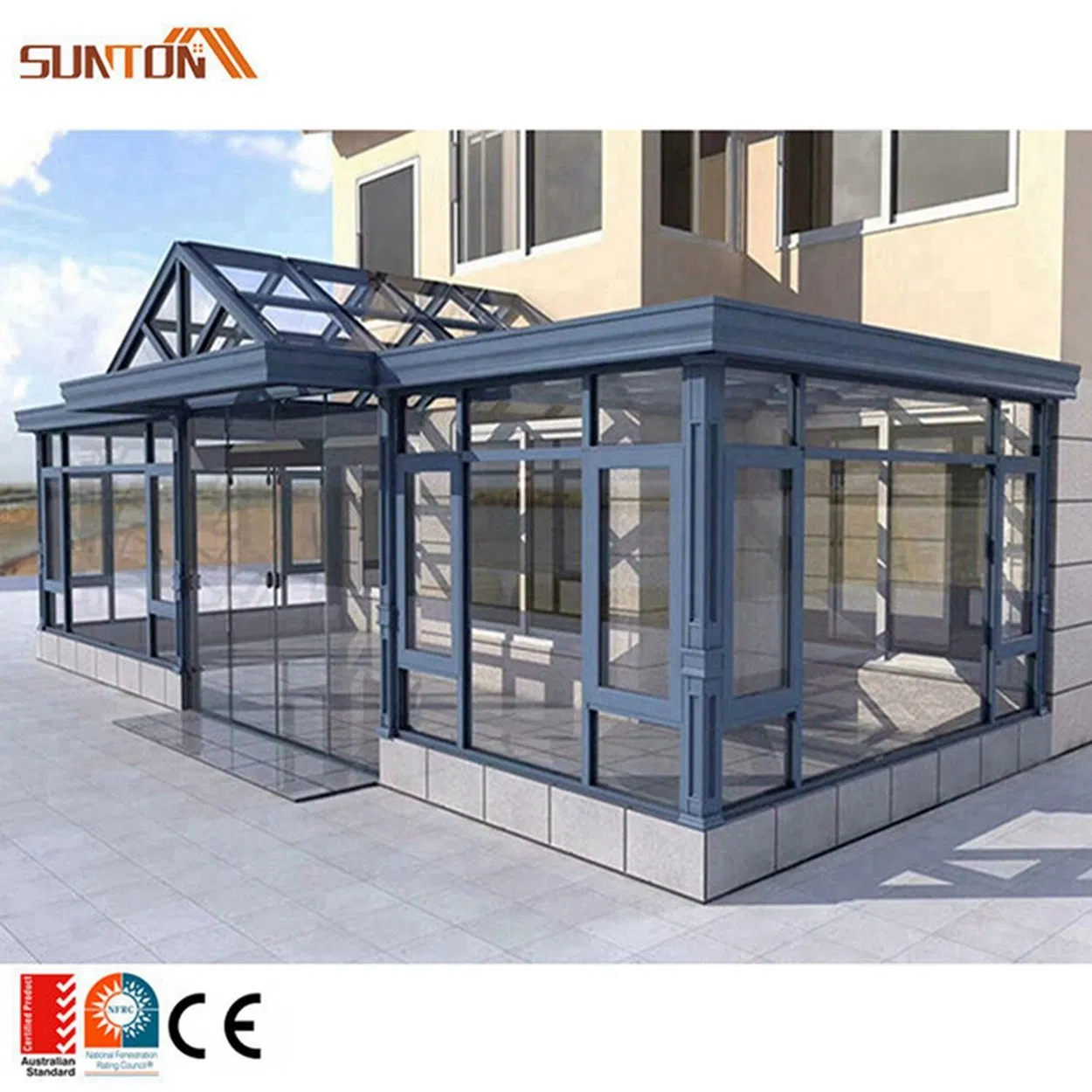 Commercial Glass Houses Sunroom Aluminum Garden Greenhouse Outdoor Glass Room Aluminium Outdoor Room