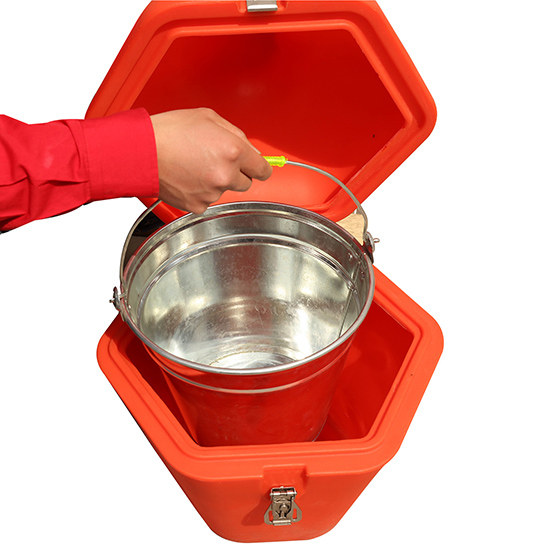 2 Gal/ 8 L Red Cigarette Butts Receptacle, Red (CBR8101)