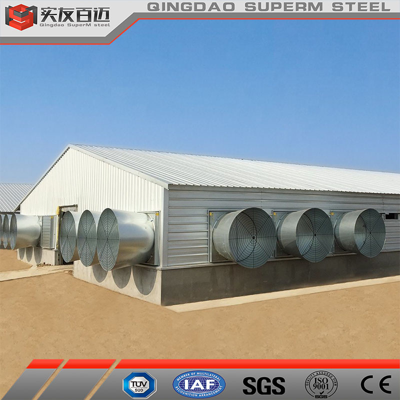 Steel Metal Frame Prefabricated Steel Structure Chicken Farm Poultry House