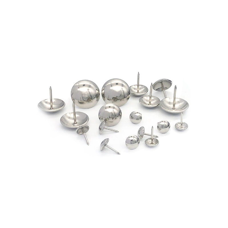 Hot-Selling Premium 17mm Decorative Nail Hardware Sofa Nail Round Shiny Silver Nail Furniture Hardware Upholstery Nail Heads