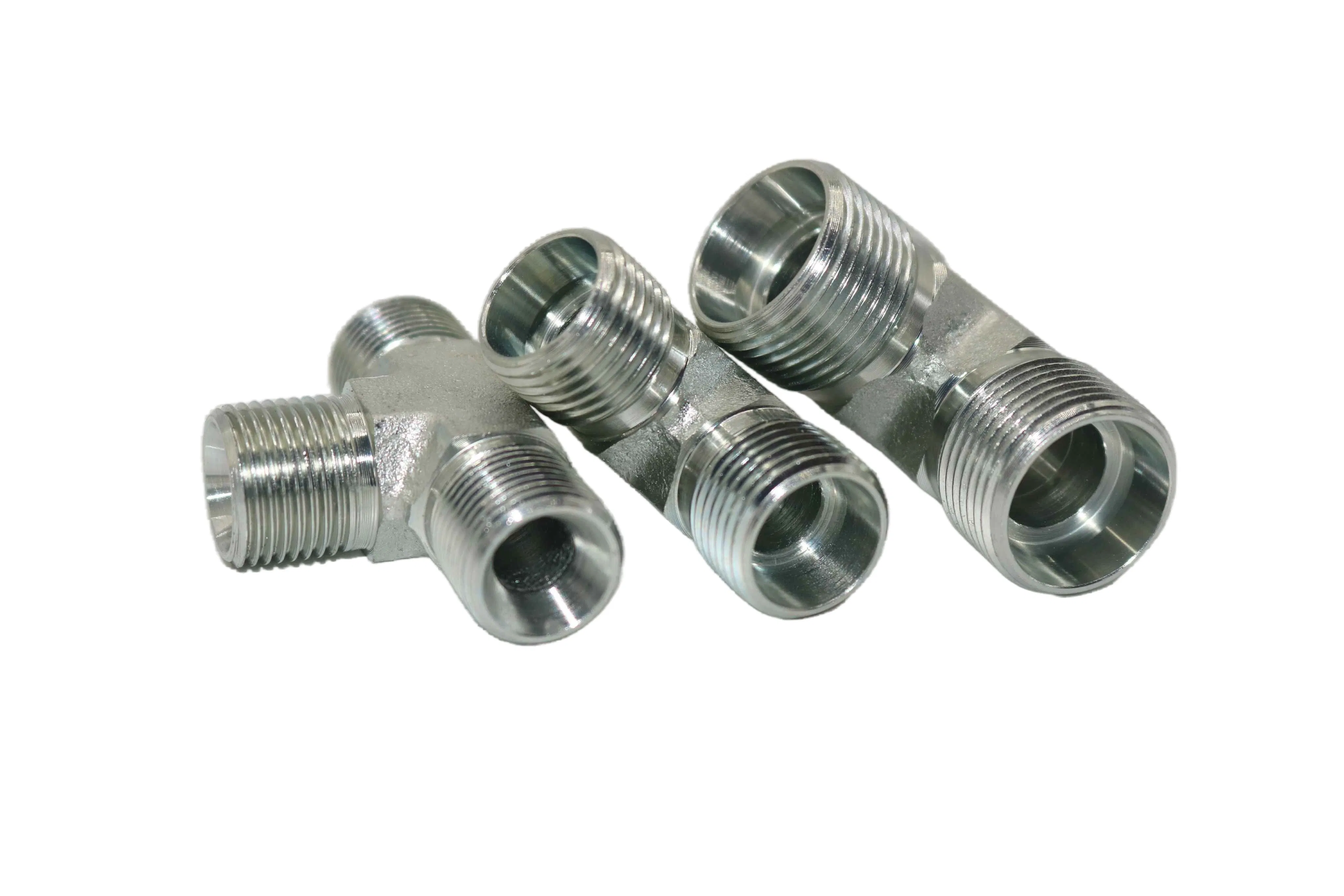 24 Deg Metric Male Thread Hydraulic Tee Union Adapter AC Series