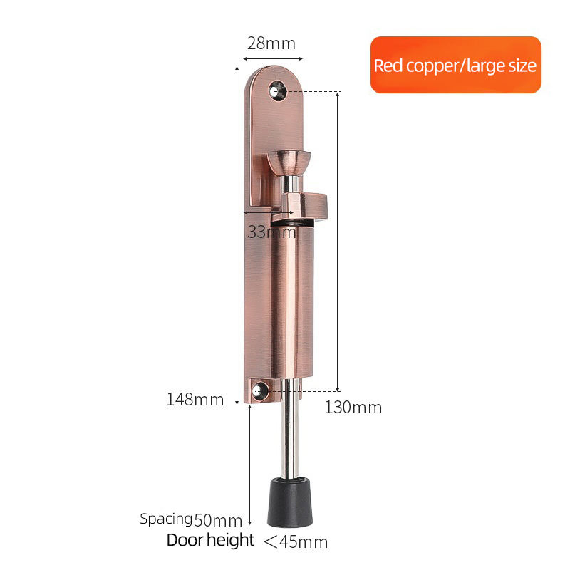 Spring Loaded Telescopic Step on off Door Jam Adjustable Heavy Duty Kickdown Door Stop