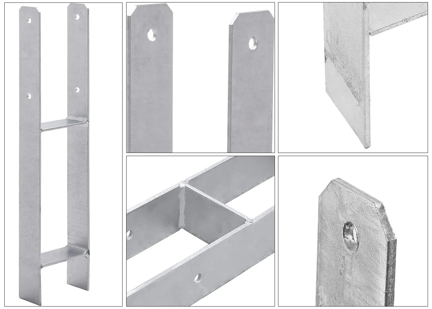 Анкер H-образный для столбов забора оцинкованный
