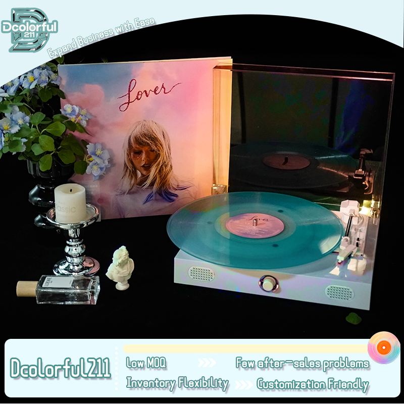 Портативный проигрыватель винила Dcolorful 211 с Bluetooth
