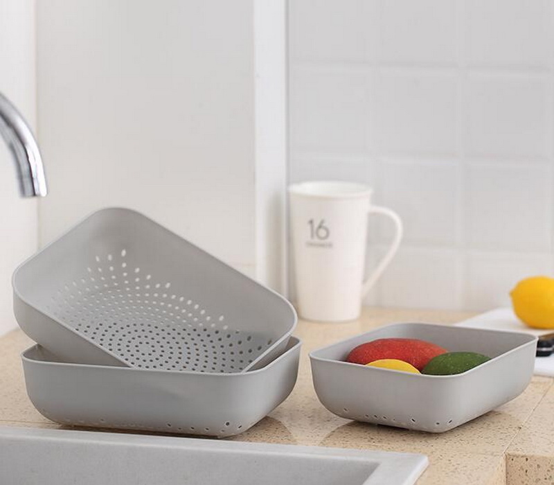 Rectangle Fruit Vegetables Wash Drain Basket
