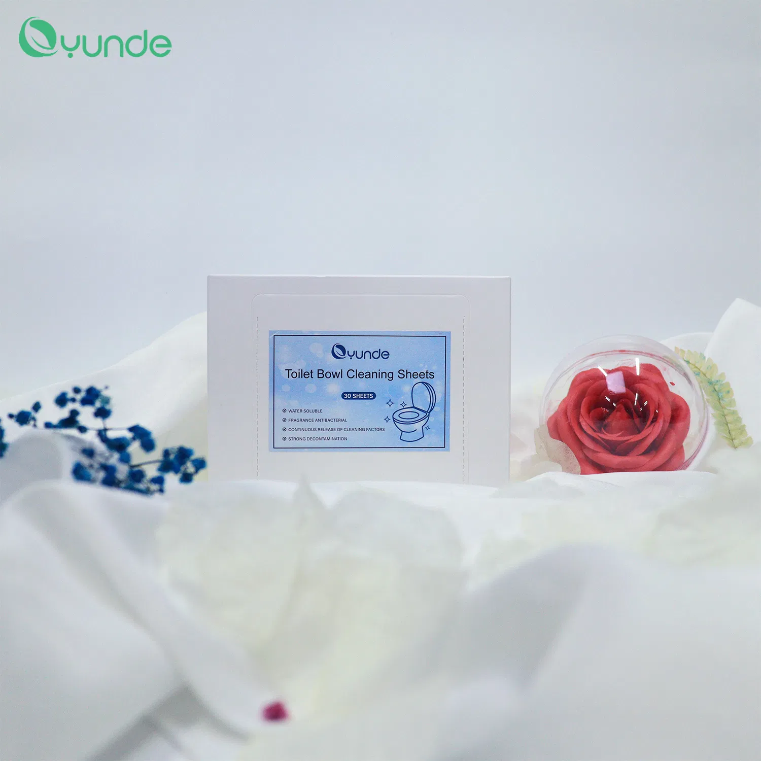 Dissolvable Toilet Bowl Cleaning Sheets Non-Toxic Toilet Cleaner Sheets