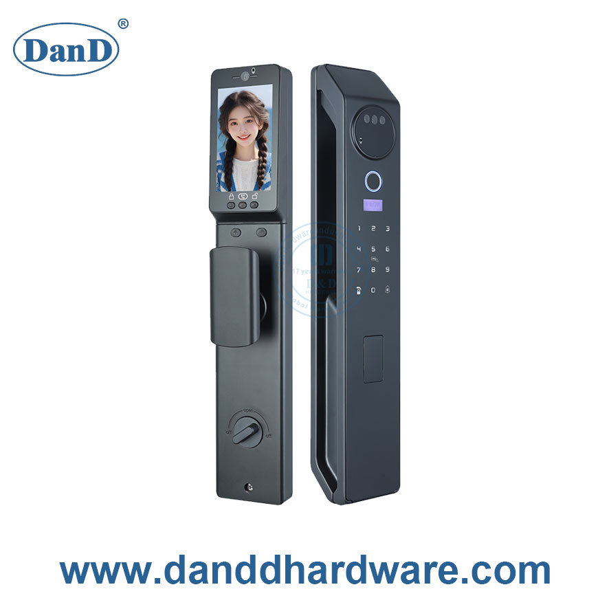 Black Electronic Password Fingerprint Camera Smart Home Villa Entry Digital Door Lock