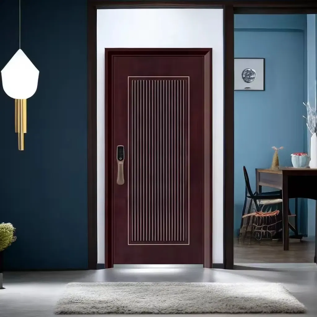 Американские стальные входные двери TOF с отделкой под дерево