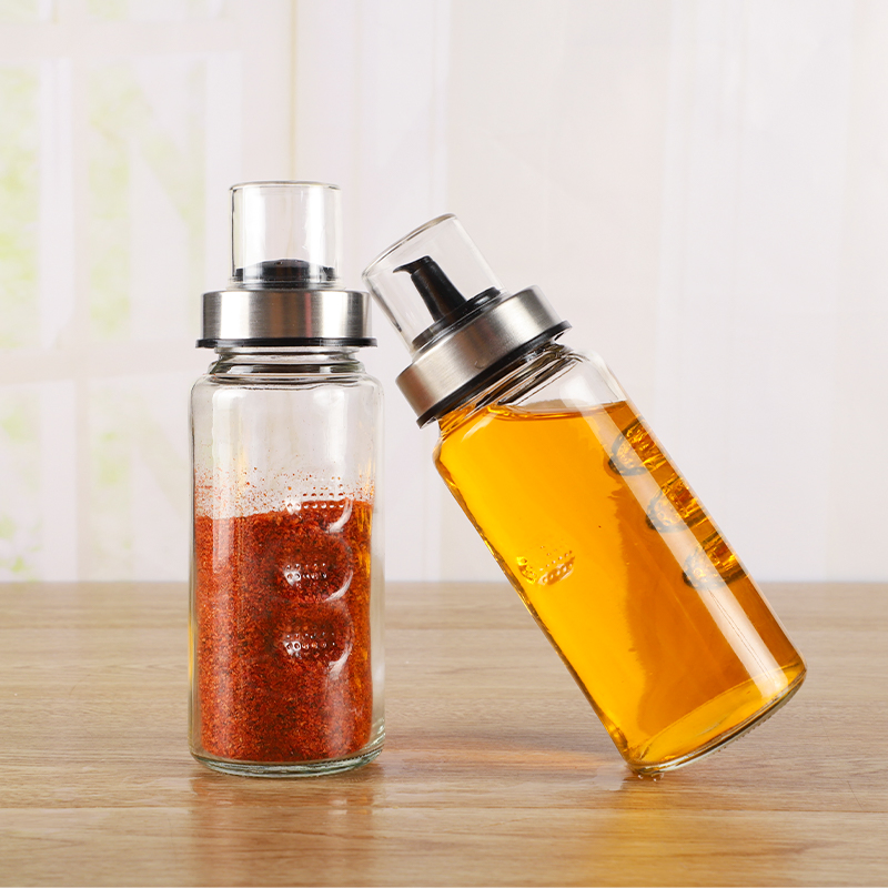 6oz 180ml Empty Oil Vinegar Bottle Cruet Glass Olive Oil Dispenser Bottle for Kitchen Cooking Oil Container