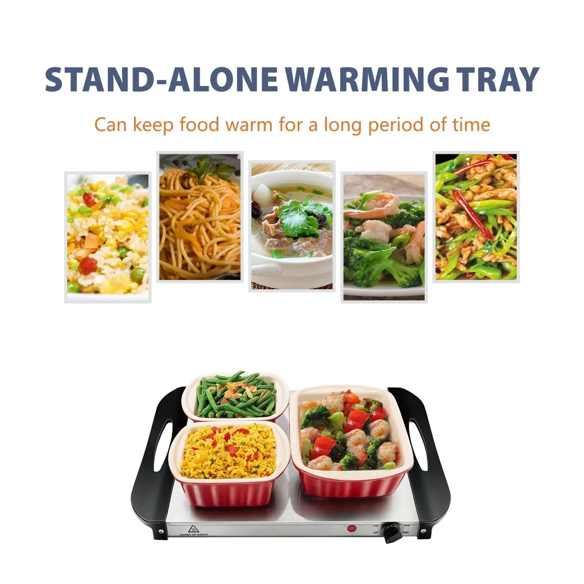 2024 Hot Sale Stainless Steel Round Food Warmer Chafing Buffet