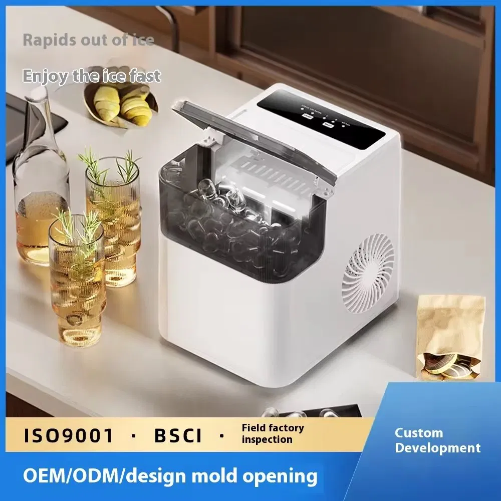 Portable Smart Bullet Ice Maker Machine – 9 Cubes in 6 Mins, 1.5L Large Capacity, Touch Control, Custom Logo for Home & Outdoor Use