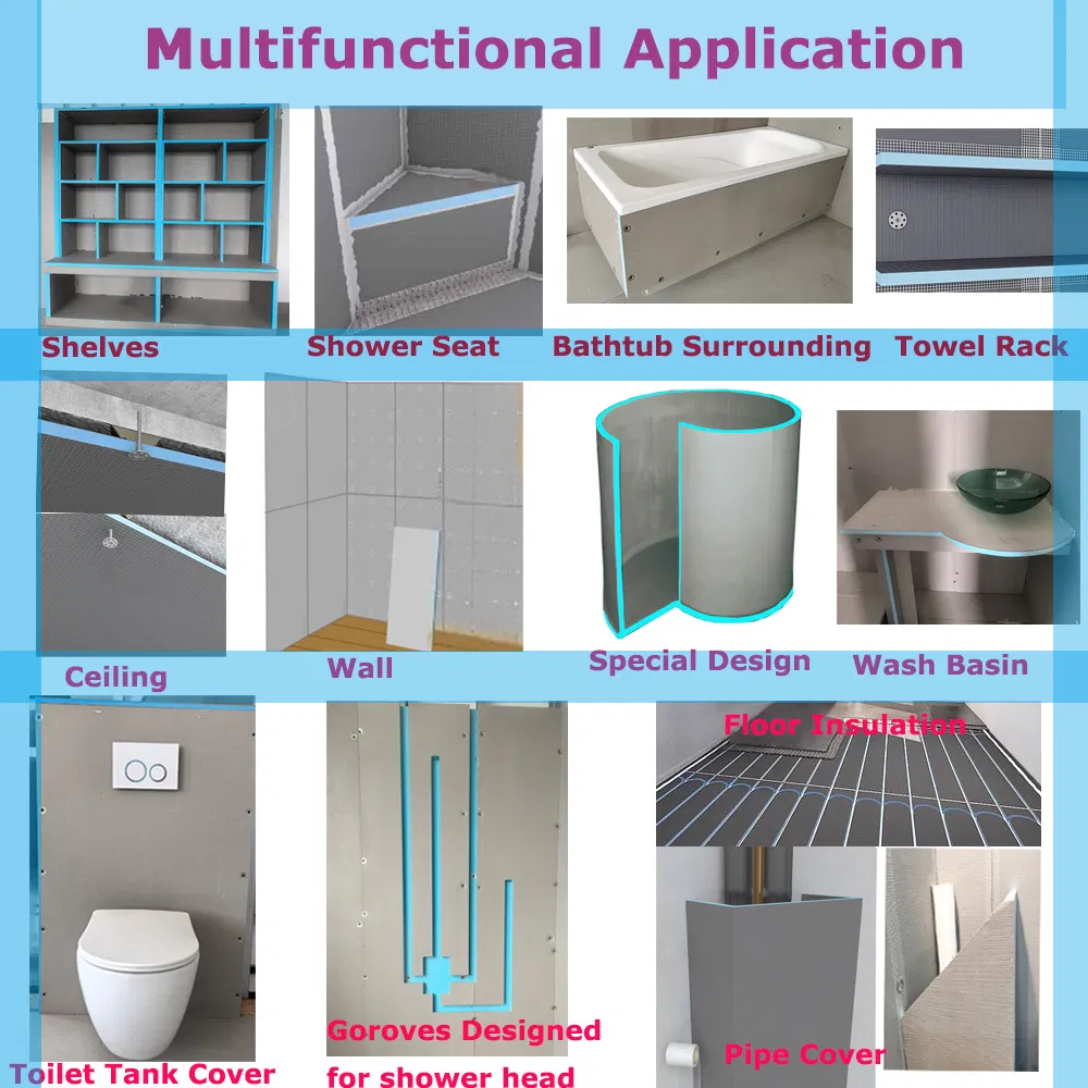 Waterproof Board for Insulation XPS Shower Tray Applications