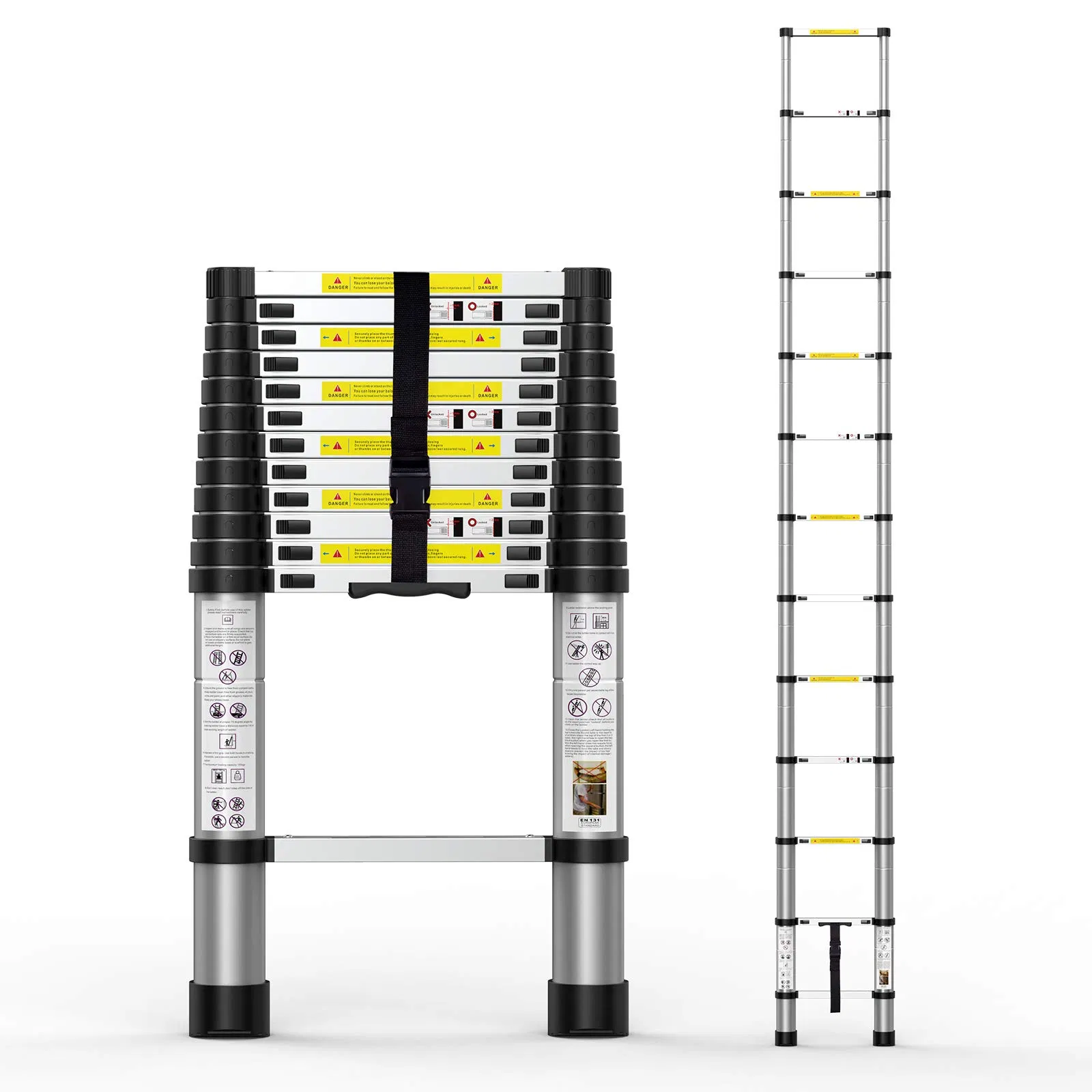 Folding Step Manufacturers Loft Retractable Foldable Aluminum Telescopic Ladder