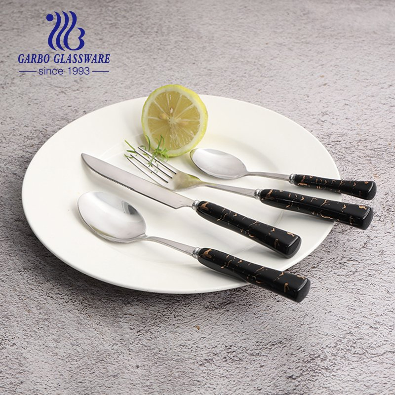 Dark Green Ceramic Handle Stainless Steel Dinner Knife Butter Knife Competitive Price Food Safe Customized Stainless Steel Dinnerware Flatware Tablware