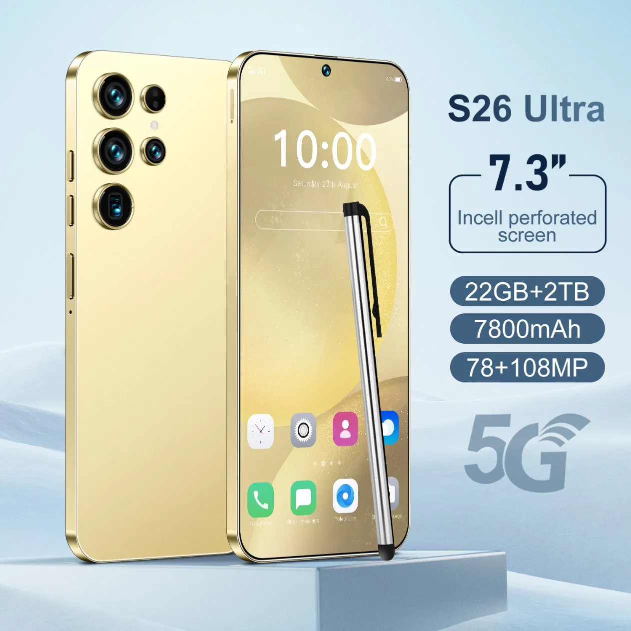 Смартфон S26 Ultra 5G 22ГБ+2ТБ, 7.3 дюйма
