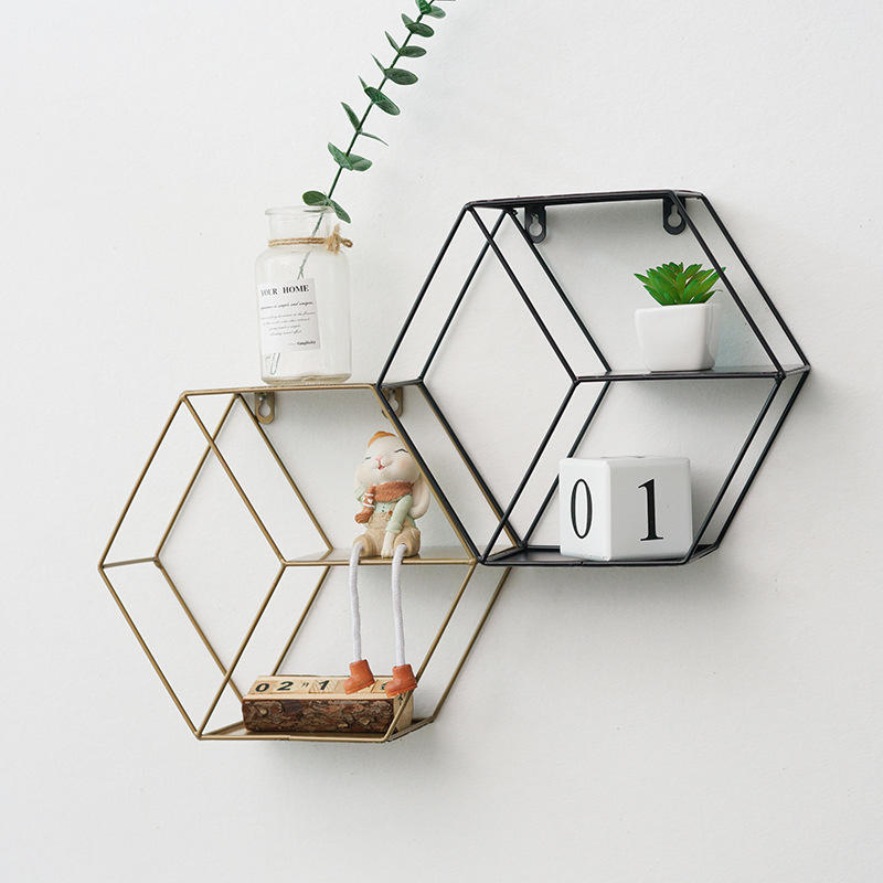 Iron Art Round Creative Storage&Organization Living Room Wall Hanging Display Racks