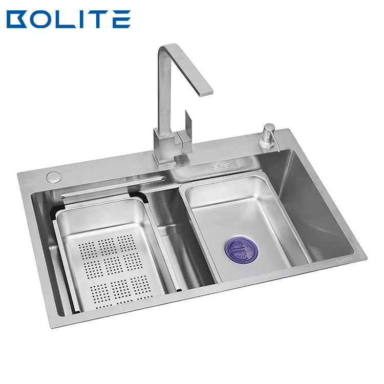 Manufacturer Customized Sales Kitchen Sink 304 Stainless Steel Large-Sized Kitchen Sink