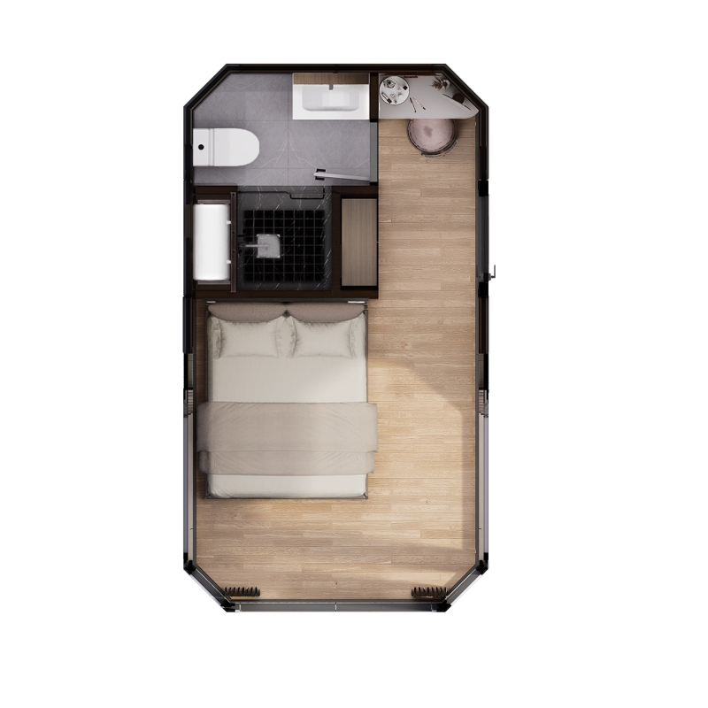 Comfortable Prefab Modular Movable House for Weekend Escapes with Fresh Air Ventilation and Intelligent Systems
