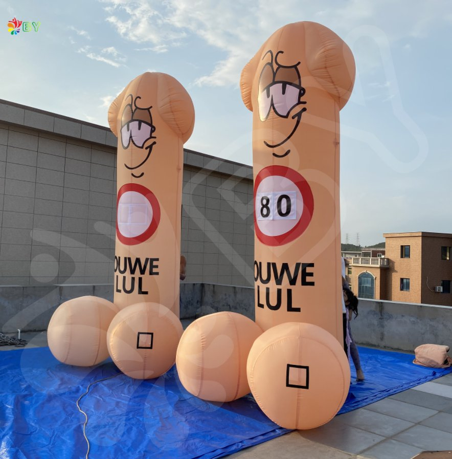 Hot Sale Inflatable Holland Cartoons with Number Shields