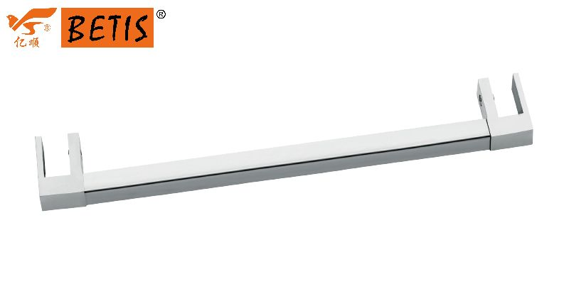 Stainless-Steel Sliding Bathroom Shower Glass Hardware Accessories Fixed-Panel Glass-to-Glass Header Bar