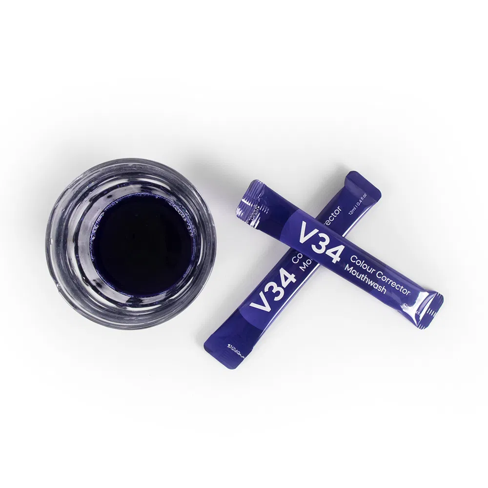 Travel Size Mouthwash Pulling 12ml V34 Teeth Whitening Purple Mouthwash Packet Private