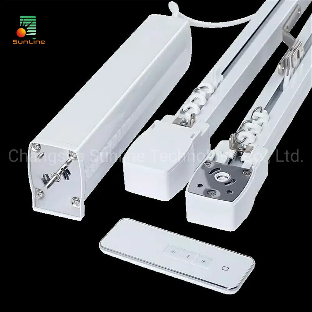 Home Automation Electric Curtain Motor, Alexa Motorized Curtain Track with Smart Control