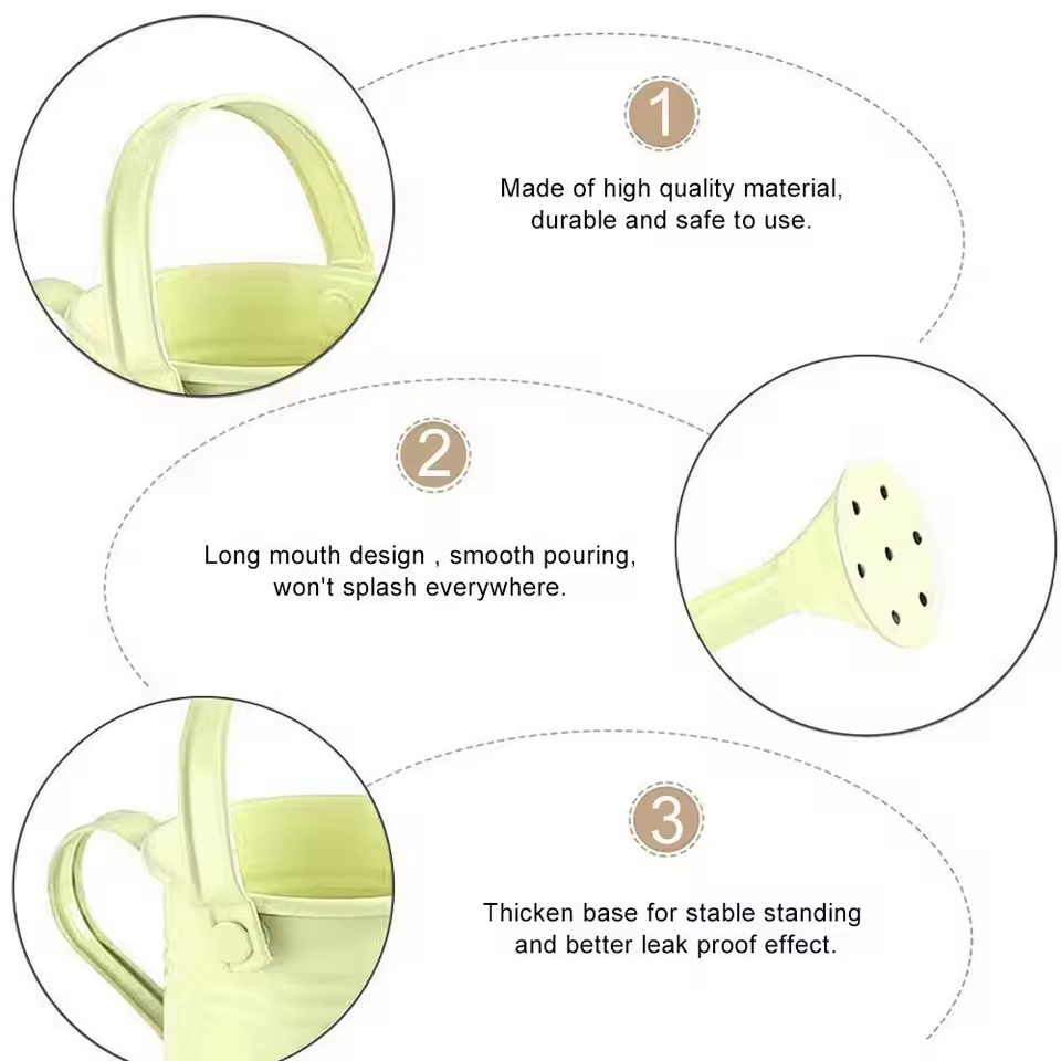 Metal Watering Can Garden Flower Kettle Mini Small Water Spraying Pot Sprinkler with Large Capacity for Kids Adult
