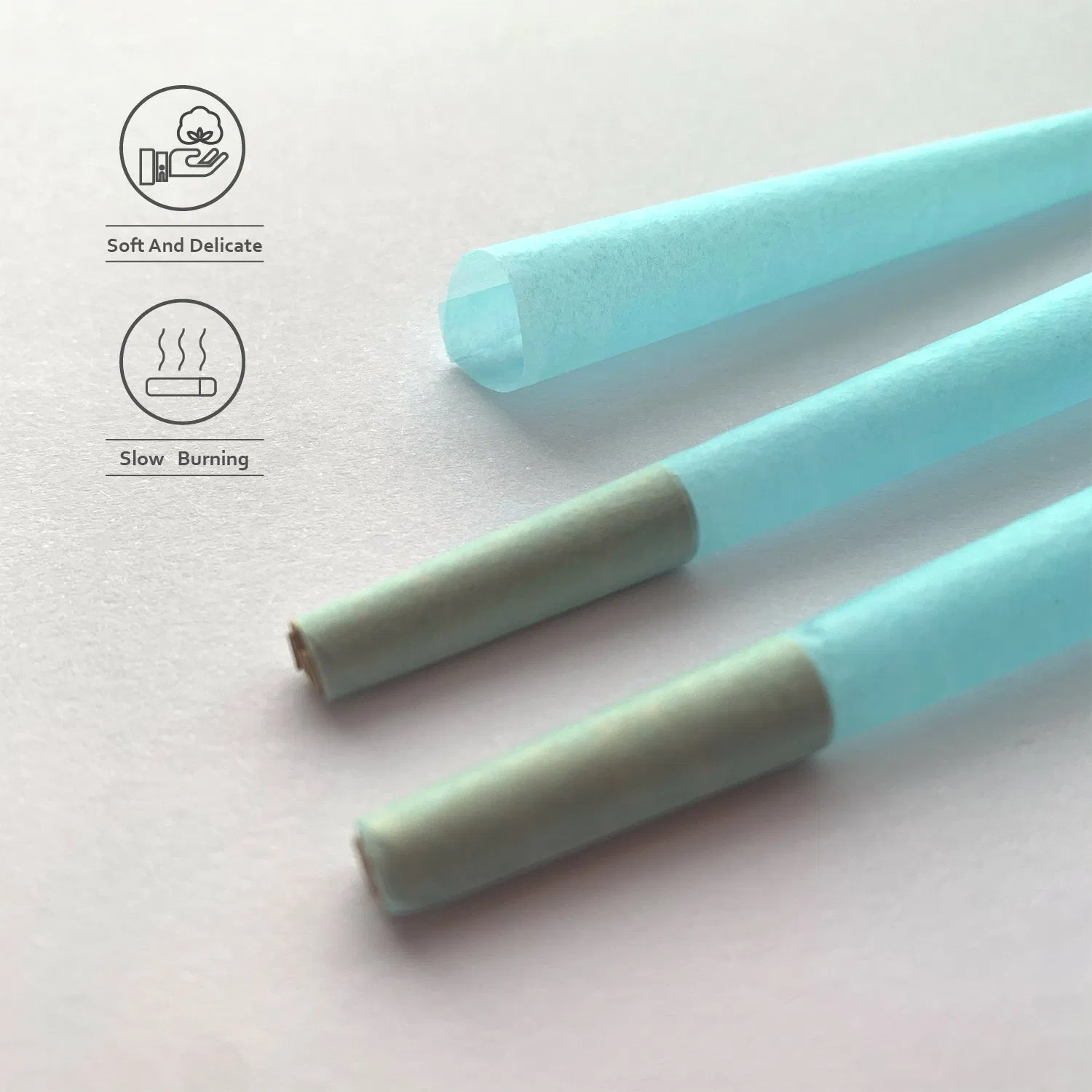 Blue Smoking Accessories Rolling Paper Smoking Product Custom Pre Rolled Cones