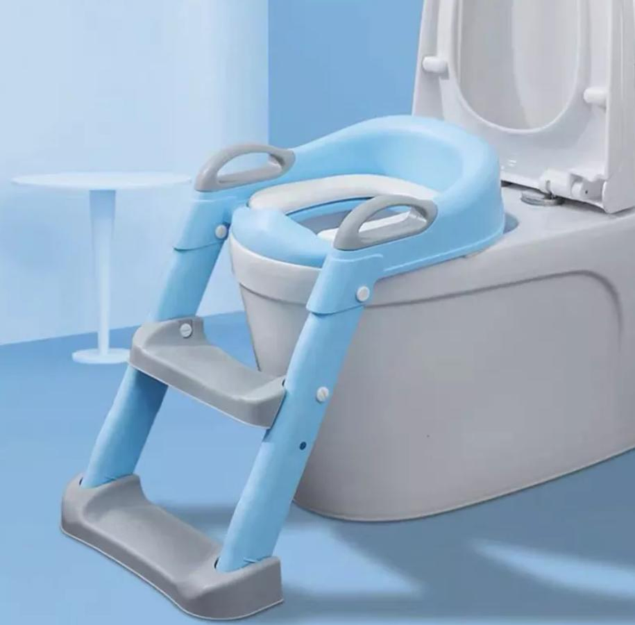 Comfortable Safe Kids Toddlers Step Stool Ladder Toilet Potty Training Seat
