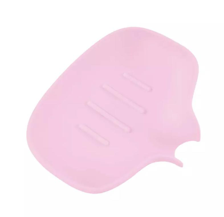 Eco Friendly Kitchen Bathroom Silicone Bamboo Self Draining Soap Dish Tray