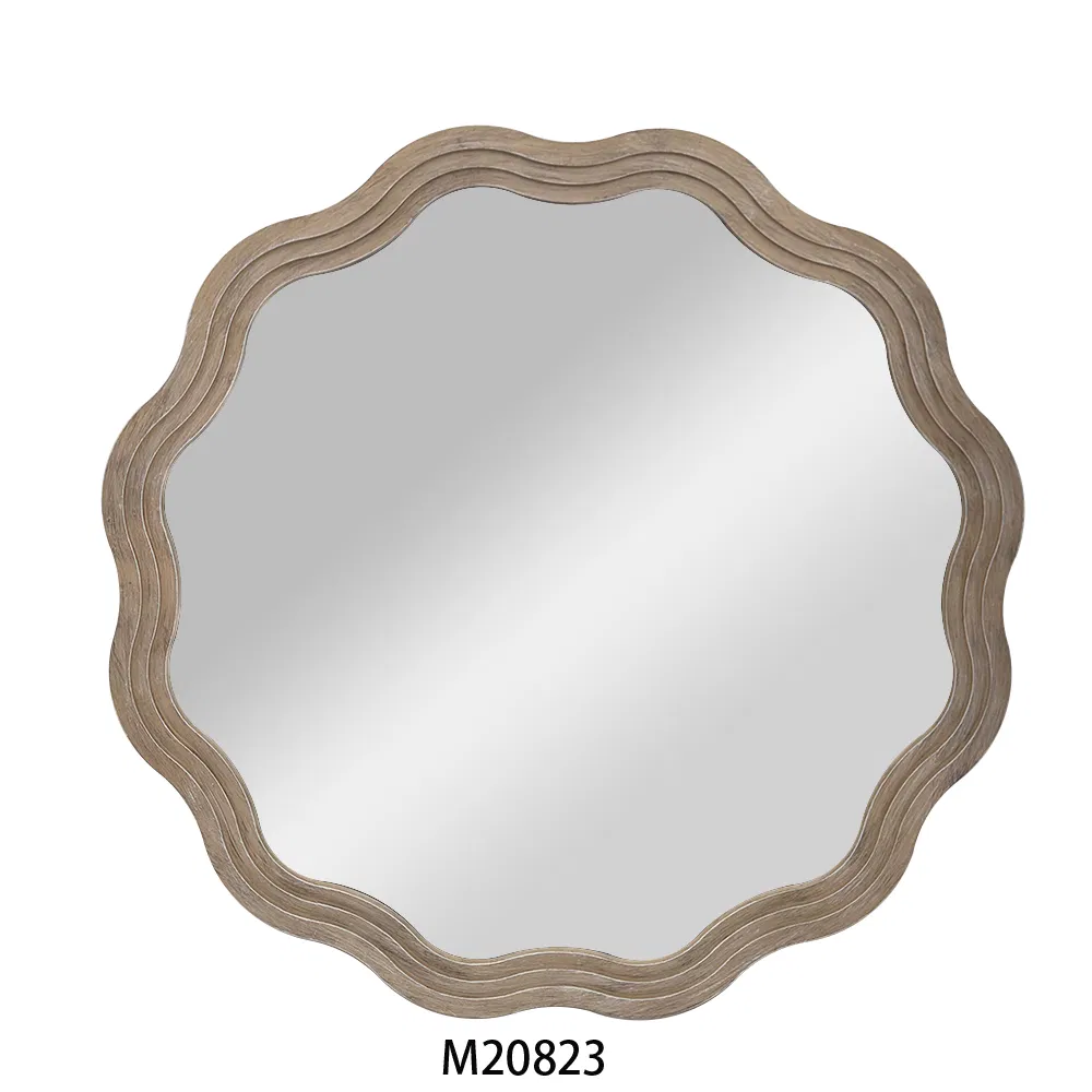 Modern Style Large Rustic Injection Wavy Irregular Wall Mirror Home Bathroom Decoration Hanging Mirror