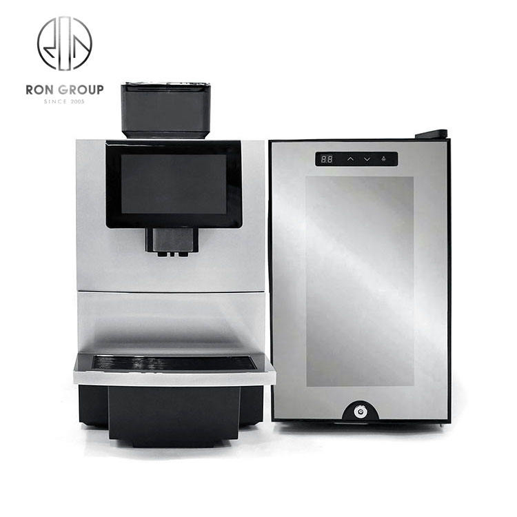 Cafe Catering Commercial Electric Automatic Espresso Coffee Machine Cappuccino Maker with Grinder