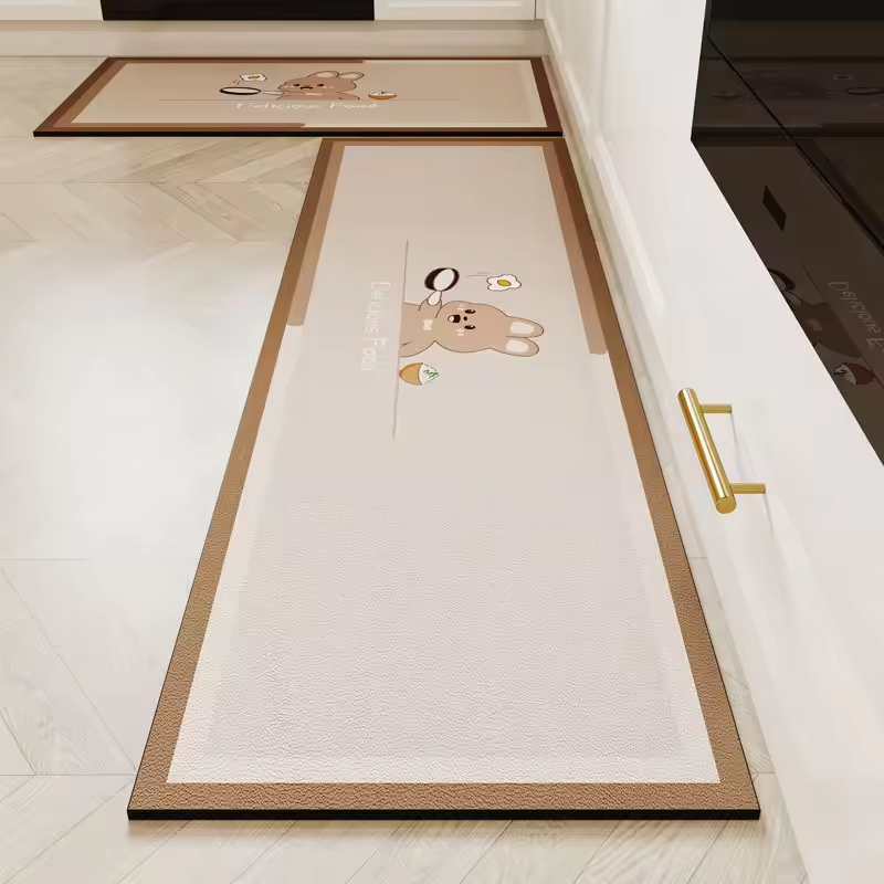 Best-Selling Thick Long Strip Silica Mud Floor Mat Custom Packing Modern Rectangle Kitchen Mat