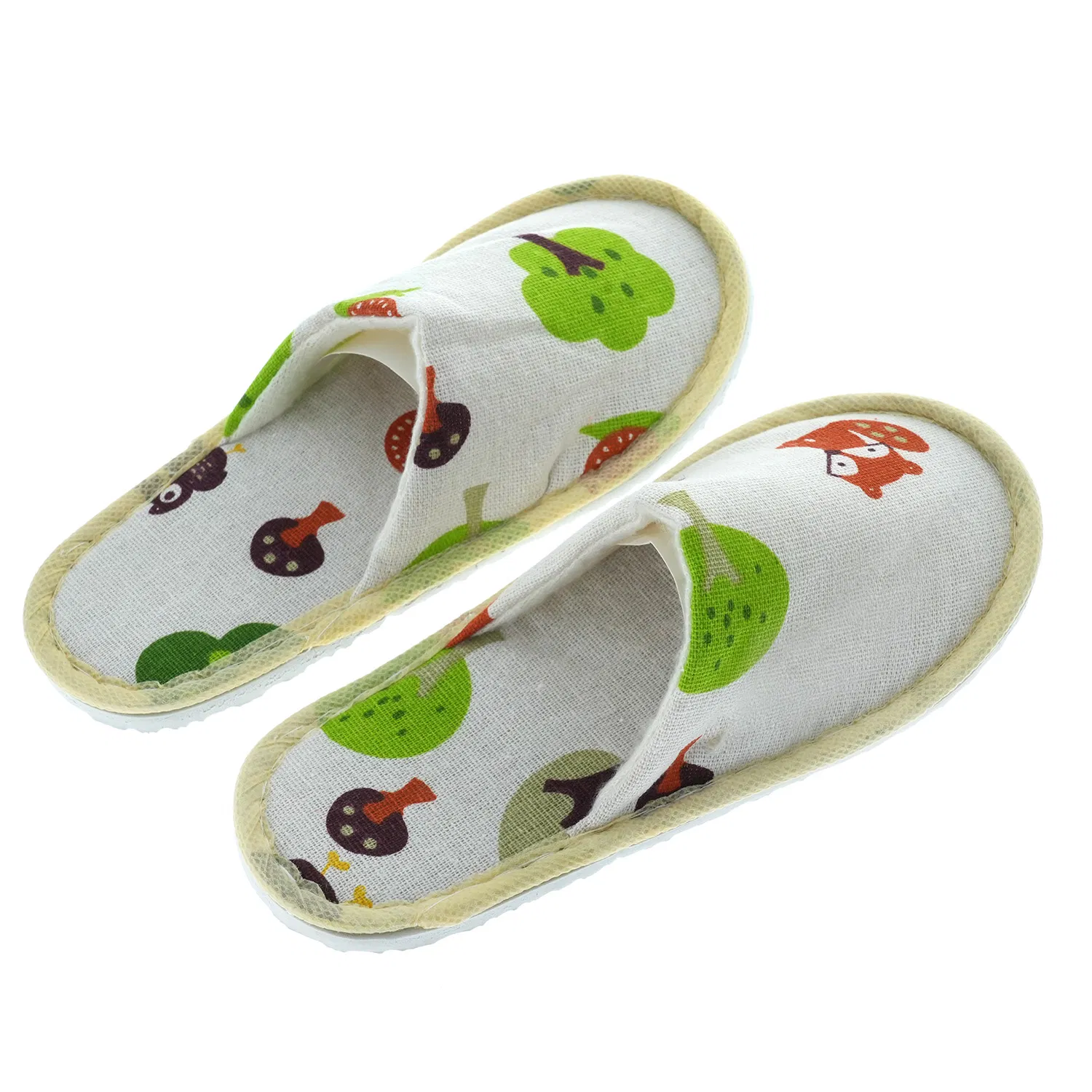 Travel SPA Home Shoes Cosmetic Printing Hotel Disposable Slippers for Children