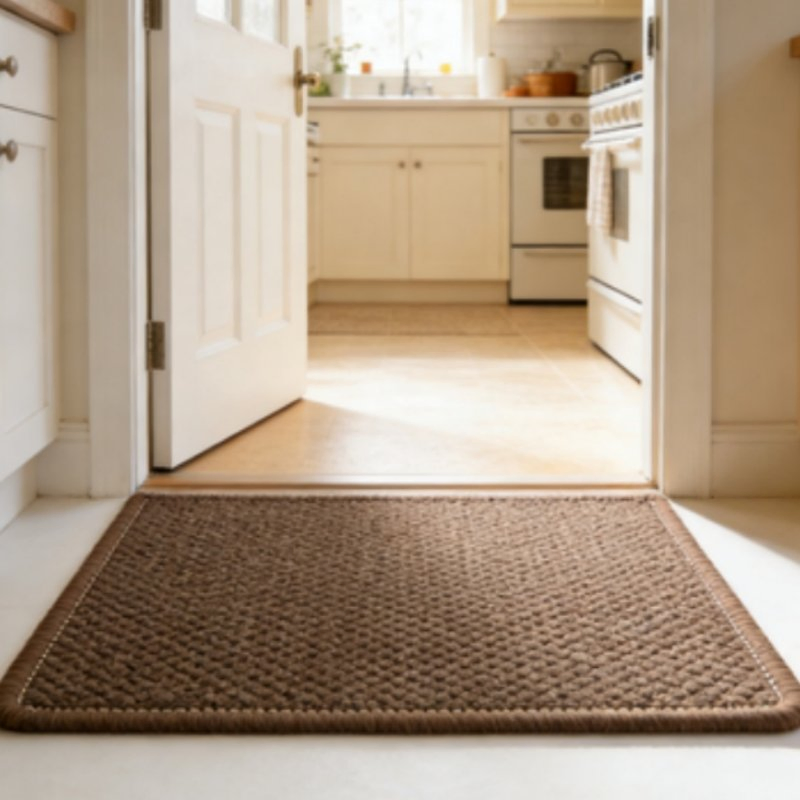 Kitchen Floor Carpet Solid Color Wear-Resistant Anti-Slip Stain-Resistant