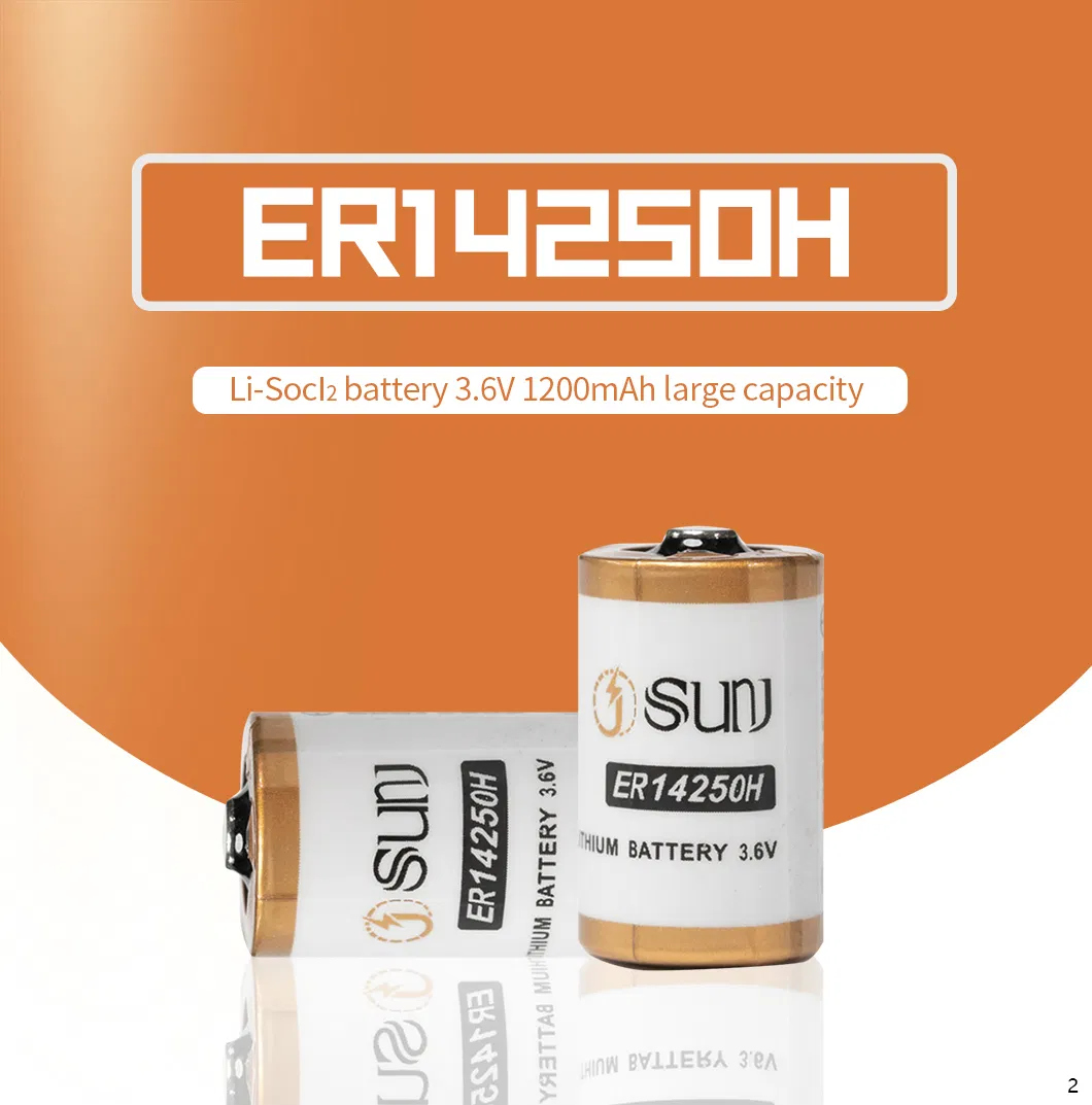 Батарея ER14250H 3.6V 1200mAh для водяных счетчиков