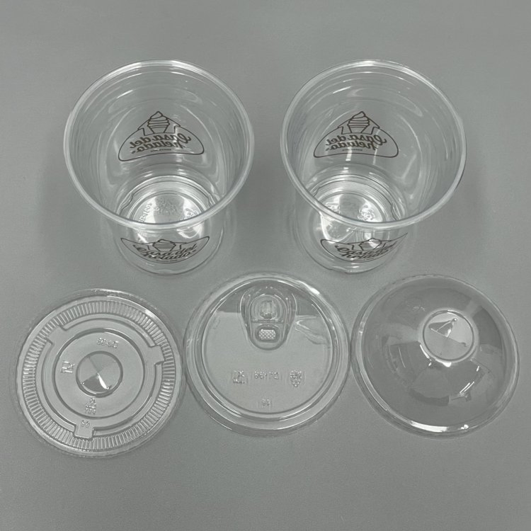 Disposable 12oz 16oz 20oz Clear Pet Plastic Cold Cup with Dome Lid