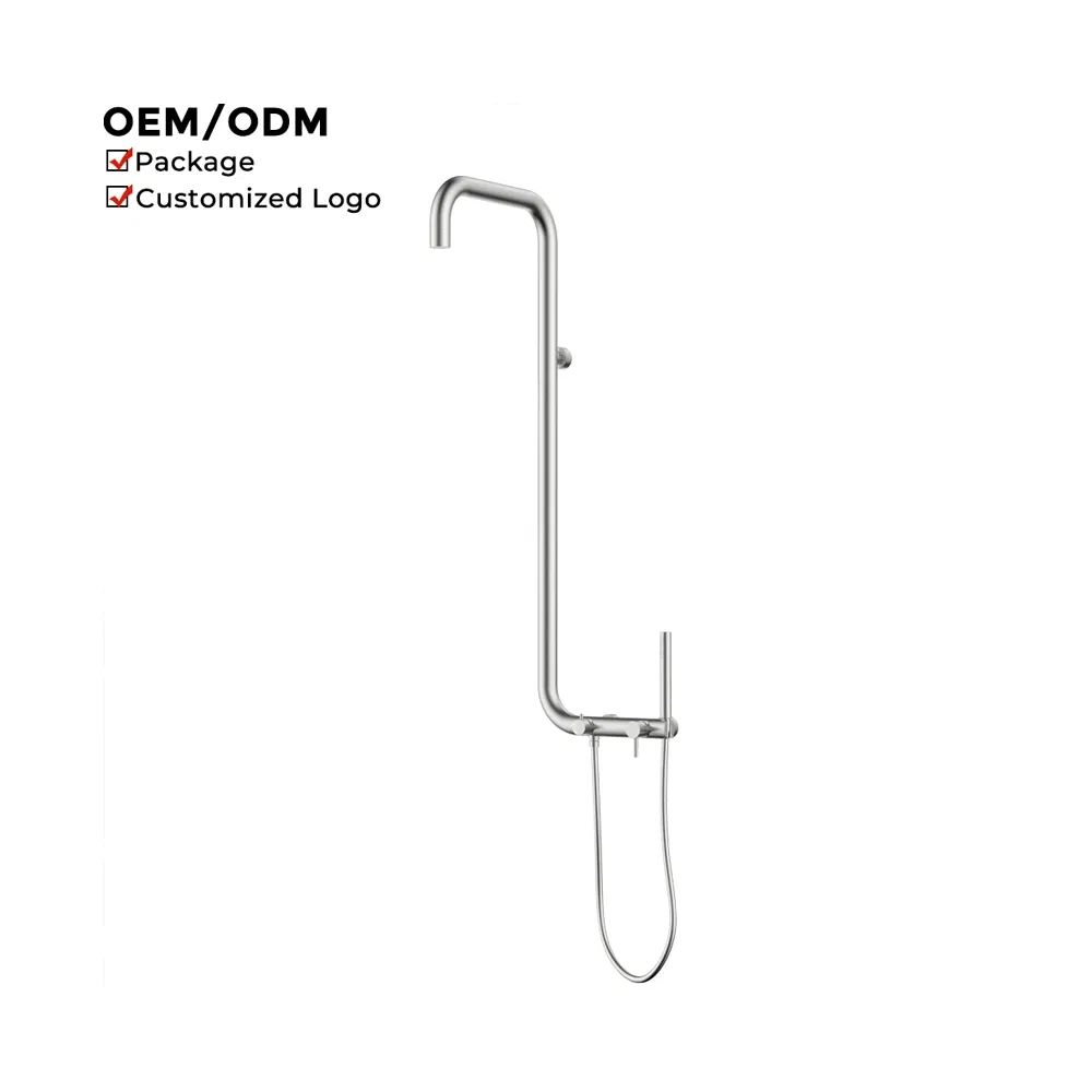 Stainless Steel Outdoor Shower Bathroom Pool Swimming Rainfall Outdoor Shower