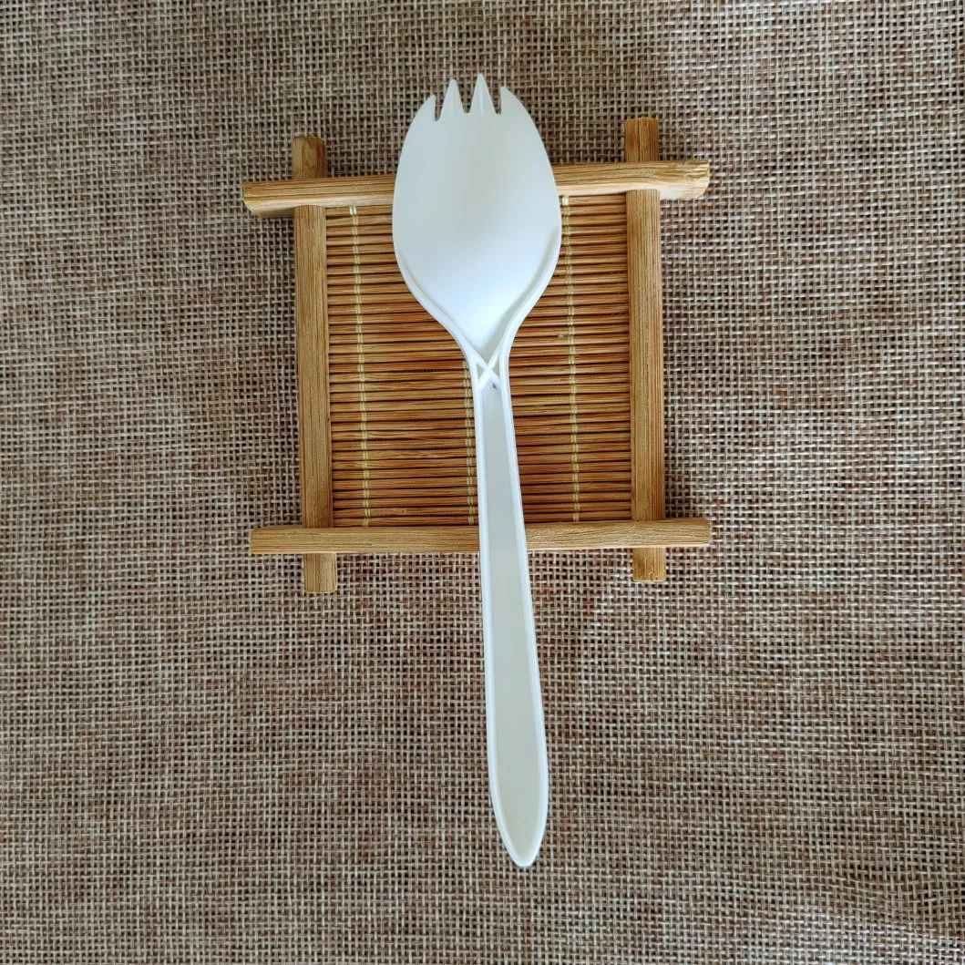 Eco-Friendly Bio Green Compostable Cutlery Fork Spoon Disposable Cpla Spork