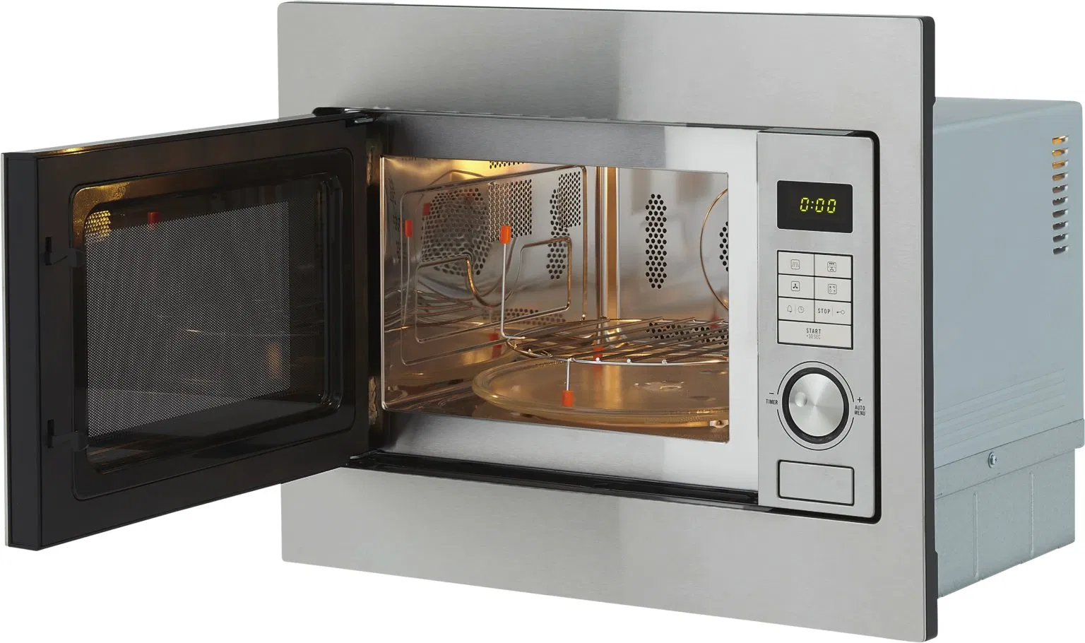 Stainless Steel Built in Microwave Oven 25L Auto Cooking Microwave with Grill