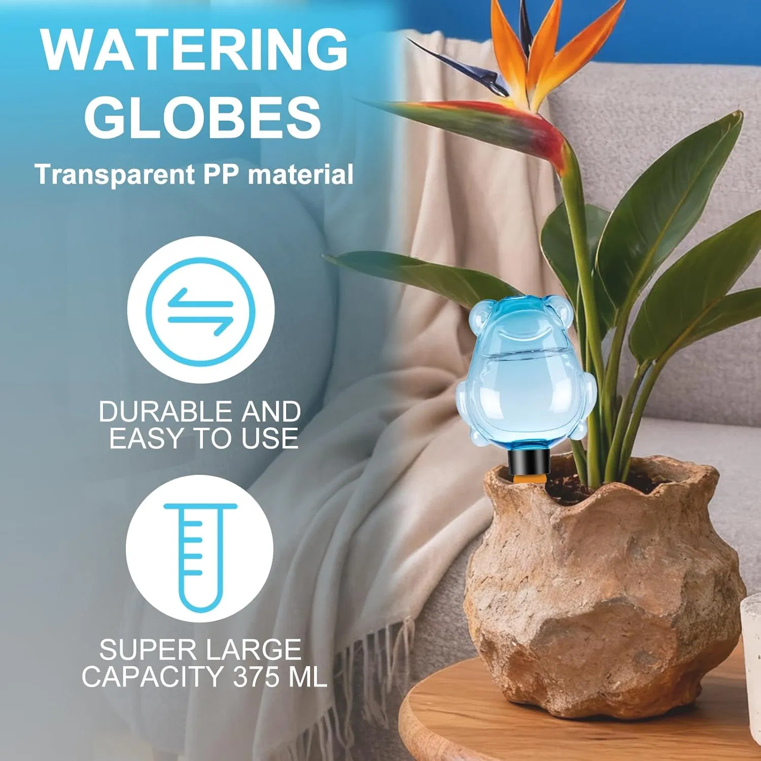 Plastic Frog Plant Self Watering Globes for Indoor and Outdoor