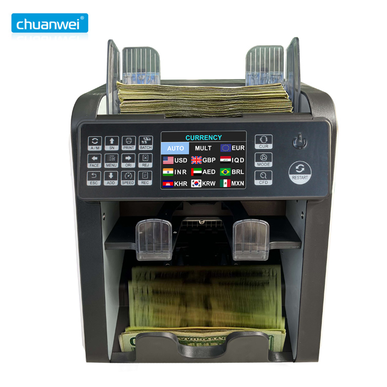 Bill Counter Mix Value Banknote Value Counter Banknote Counter Bill Counter Sorter Cashing Counting Currency Counters with Serial Number Printing