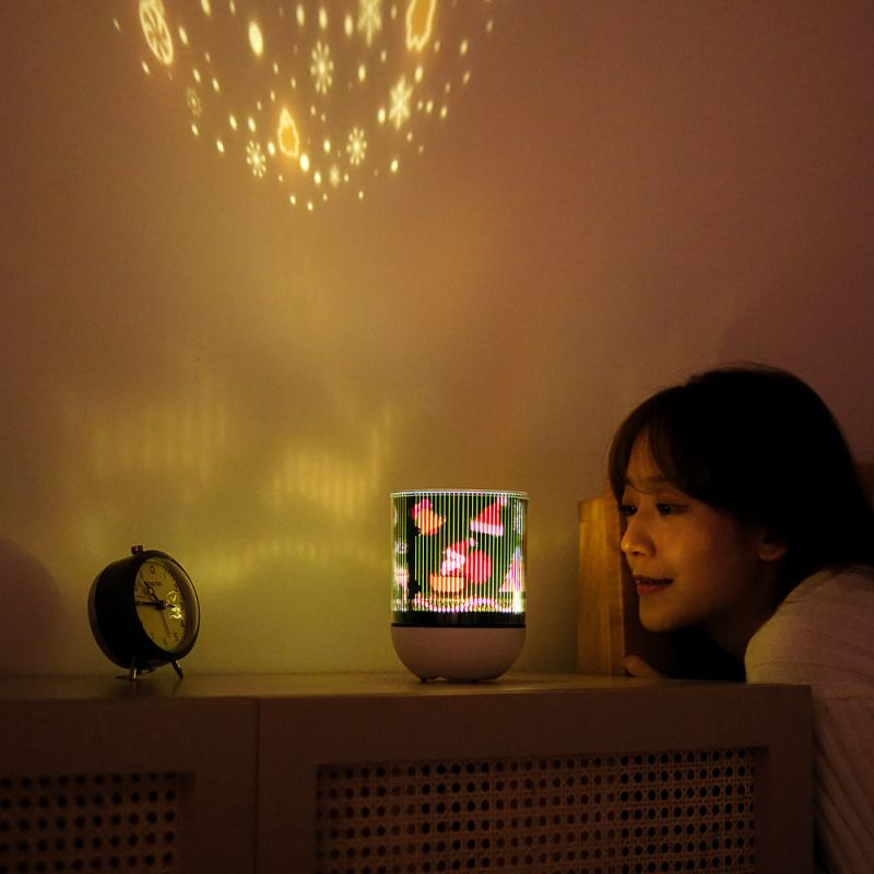 Dynamic Music Projector Night Light Bluetooth Speaker with Remote Control