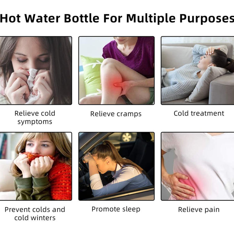 Medical Muscle Relief Long Time Warm Reusable PVC Hot Water Bag Bottle