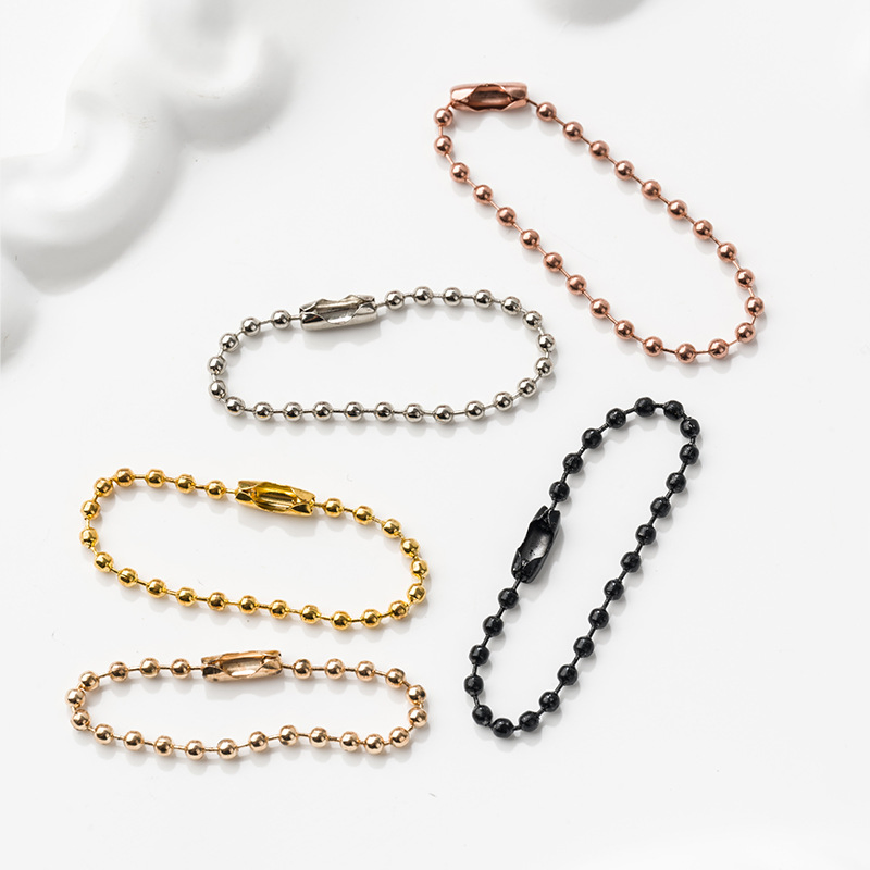 Stainless Steel Titanium Steel Bead Chain DIY Jewelry Pendant Tag Necklace Accessories