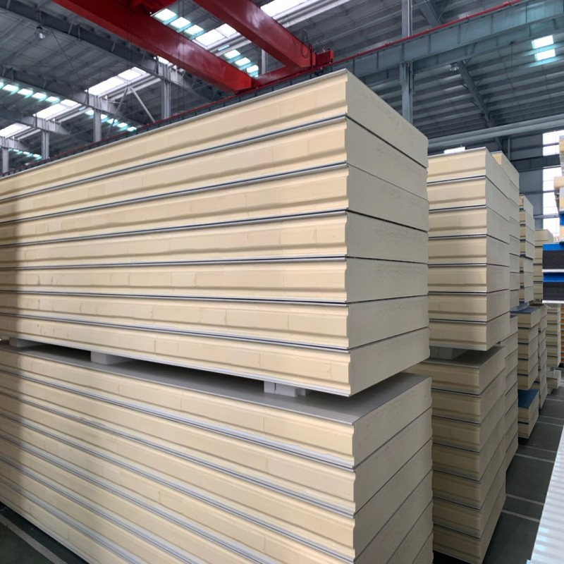 Insulated EPS/Rockwool/PU/Polyurethane Foam Wall Roof Construction Material Sandwich Panel for Warehouse/Workshop/Coldroom/Cleanroom